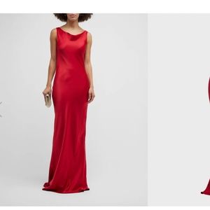 Norma Kamli "Maria" cowl-back satin gown